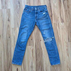 Levi's Premium 501 S Skinny Distressed Jeans for Women Size 27 Denim